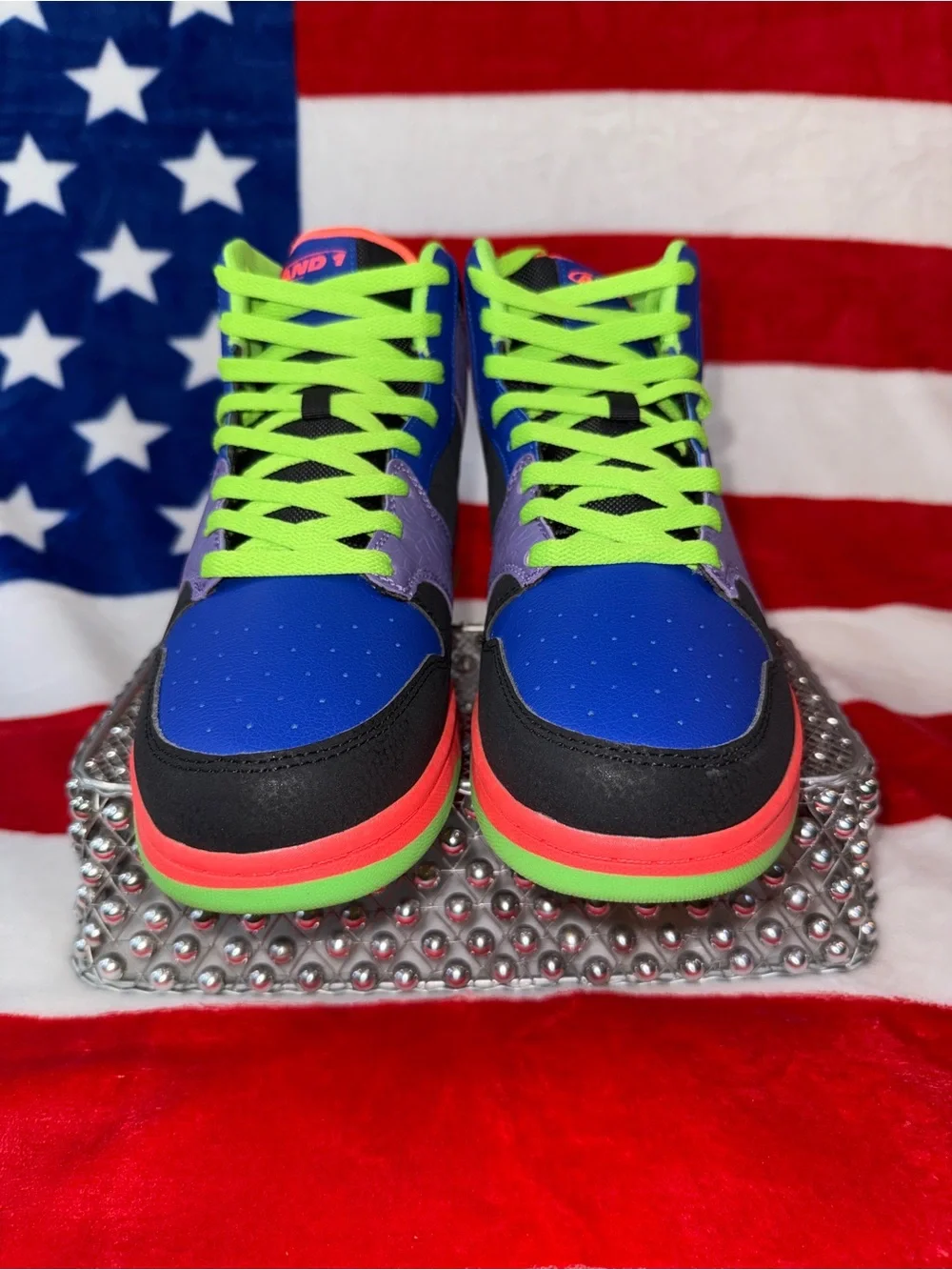 And1 Men’s Basketball Shoes - Blue, Purple & Neon Green Accents